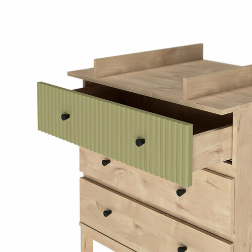 Tiroir ouvert - Commode  langer 3 tiroirs Kiwi