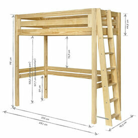 Schma dimensionnel lit, petit ct  Orsai