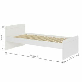 Schma dimensionnel - Lit enfant Lilow coloris Blanc