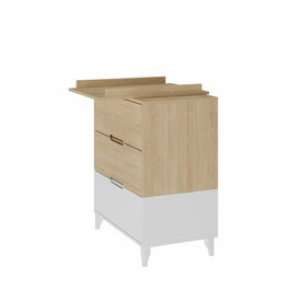 Vue de profil - Commode  langer 3 tiroirs Dixie