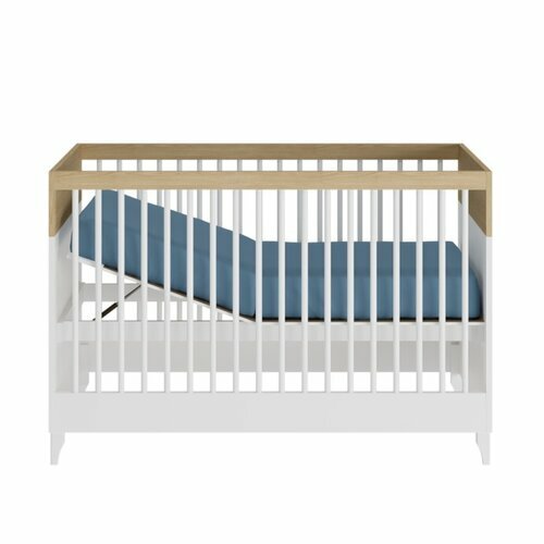 Vue de face - Pack lit bb avec matelas Dixie - Pack lit bébé avec matelas Dixie