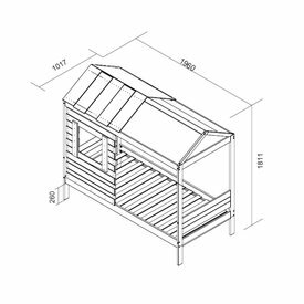 Schma dimensionnel - Lit cabane Charles